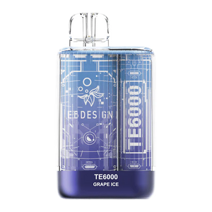 TE6000 (Non Branded EBDESIGN) 6000 Puffs 10.3mL 4% Disposable Grape Ice