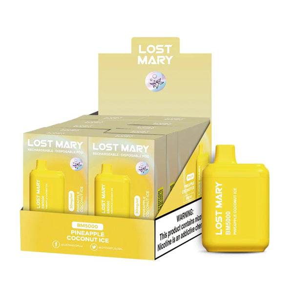 Lost Mary BM5000 5000 Puff 14mL 30mg Pineapple Coconut Ice with Packaging