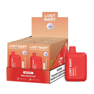 Lost Mary BM5000 5000 Puff 14mL 30mg Red Apple Ice with Packaging