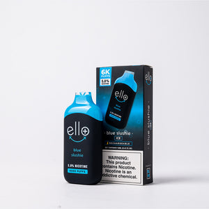 BLVK Disposable – Ello Plus 6000 Puffs (12mL) 50mg Blue Slushie with Packaging