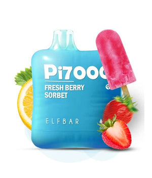 Elf Bar PI7000 Disposable | 7000 Puffs | 17mL | 40-50mg Fresh Berry Sorbet