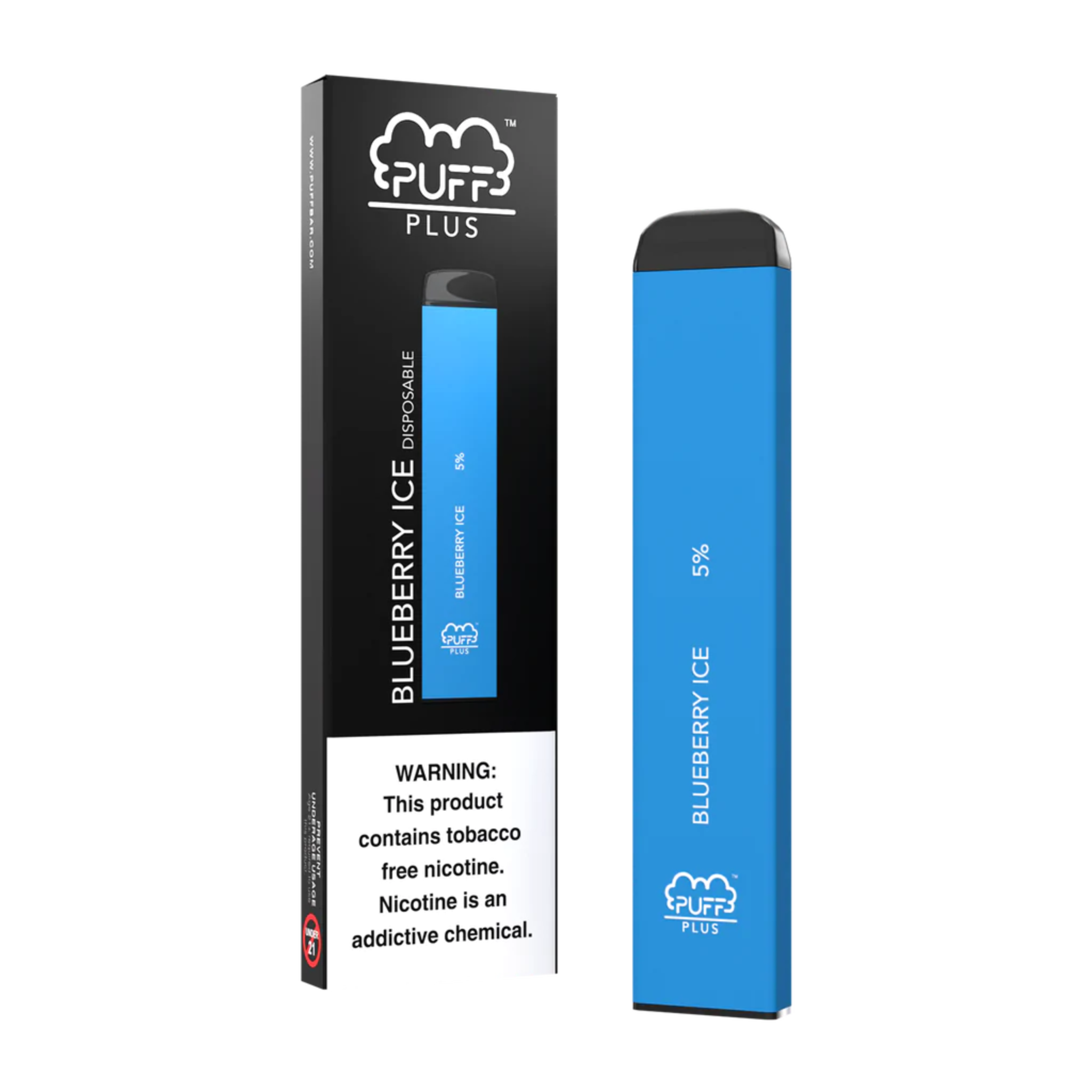 Puff Plus TFN Disposable | 800 Puffs | 3.5mL Blueberry Ice with Packaging