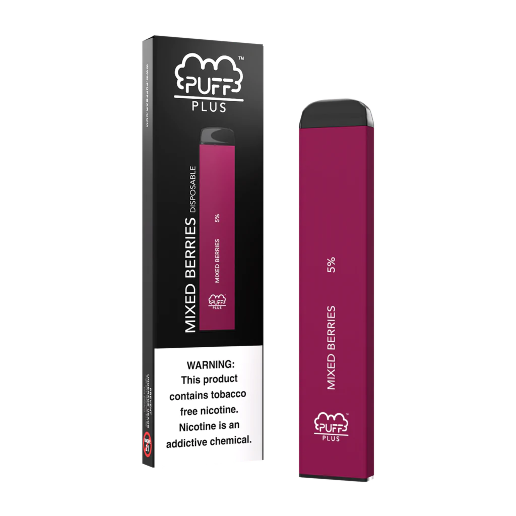 Puff Plus TFN Disposable | 800 Puffs | 3.5mL Mixed Berries with Packaging