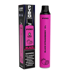 Pyro Disposable | 2000 Puffs | 6mL Black Strawberry with Packaging