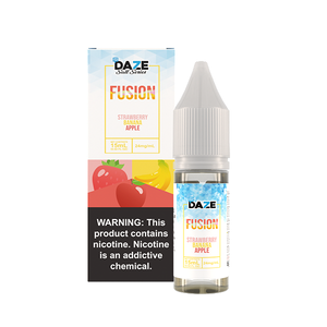 7Daze Fusion Salt Series | 15mL | 24mg Strawberry Banana Apple Iced with Packaging