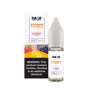 7Daze Fusion Salt Series | 15mL | 24mg Strawberry Blackberry Lemon with Packaging