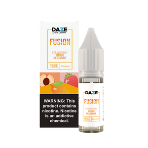 7Daze Fusion Salt Series | 15mL | 24mg Strawberry Mango Nectarine with Packaging