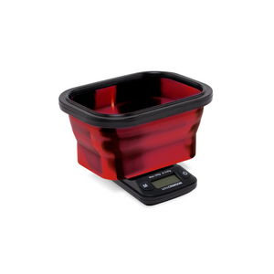 Truweigh Mini Crimson Scale Collapsible Bowl Black Red