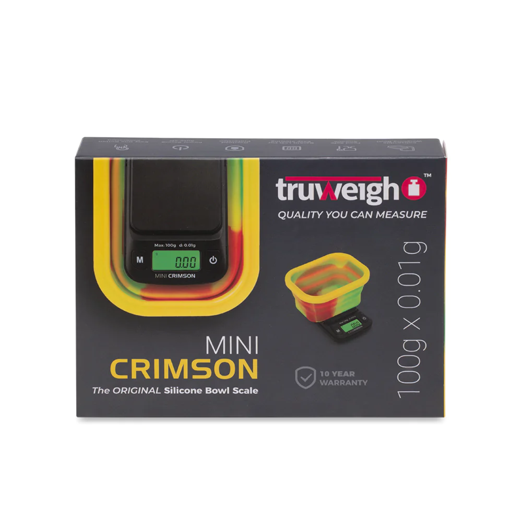Truweigh Mini Crimson Scale Collapsible Bowl Rasta Box