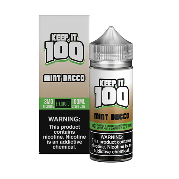 Mint Bacco by Keep It 100 TFN Series 100mL with Packaging