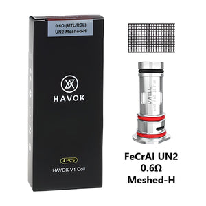 Uwell Havok V1 0.6 MTL Mesh Coils (4-Pack) With Packaging