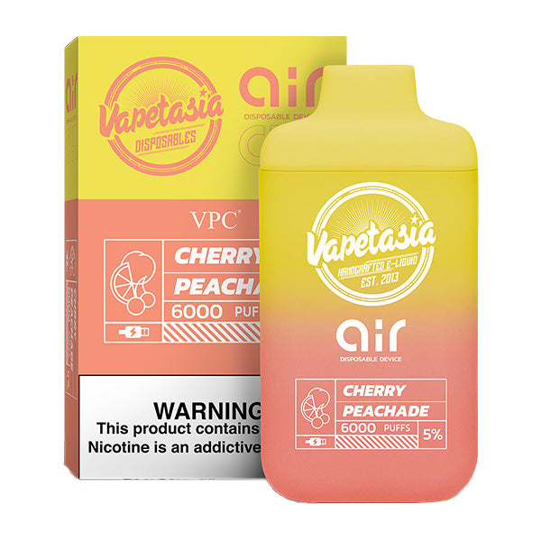 Vapetasia x Air Disposable Cherry Peachade with Packaging