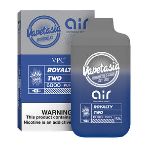 Vapetasia x Air Disposable 6000 Puffs 11mL 50mg Royal Two with Packaging
