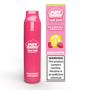 VDX Puff Daddy Disposable | 6000 Puffs | 14mL Razzberry Lemonade with Packaging