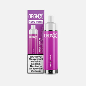 ORGNX Disposable | 4000 puffs | 9mL | 5% Aloe Grape with Packaging