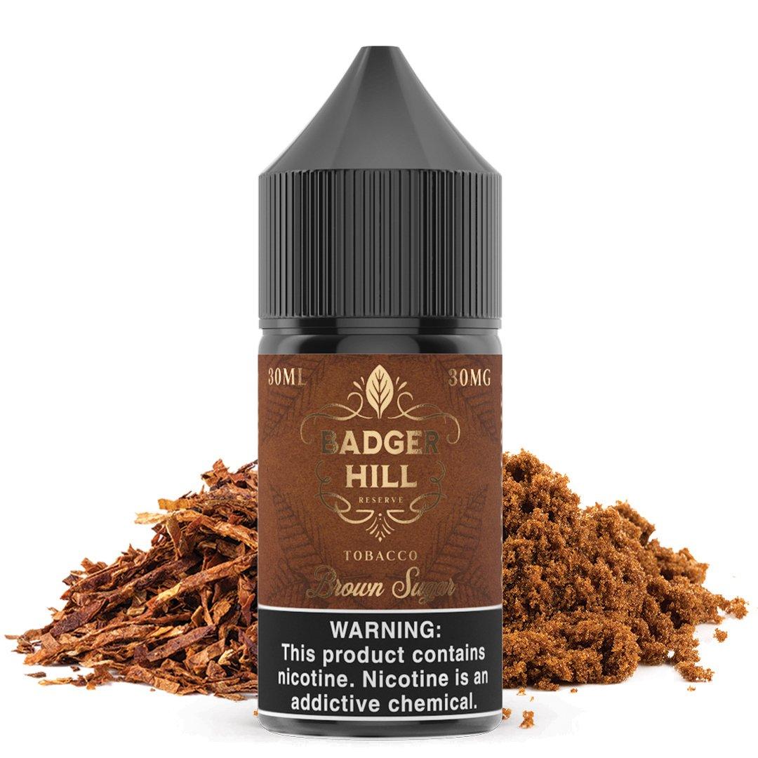 Brown Sugar by BADGER HILL RESERVE SALTS 30ml with Background