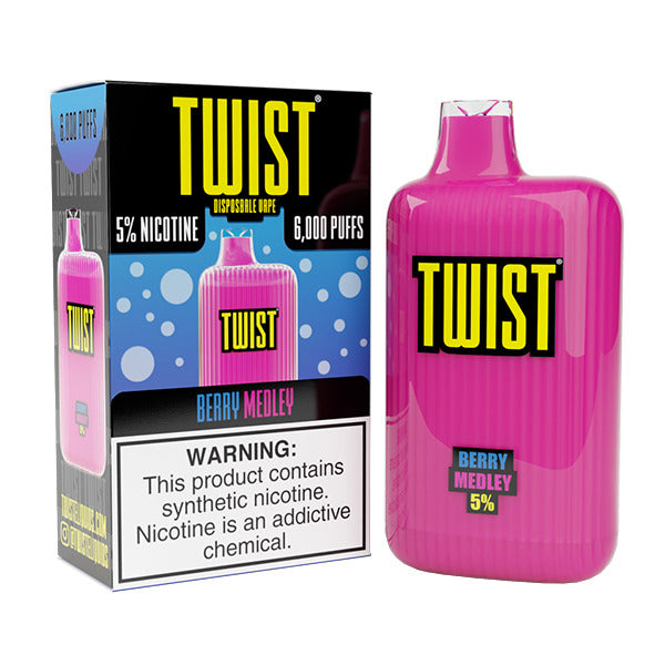 Twist Disposable 6000 | 15mL | 50mg Berry Medley with Packaging