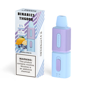 Binaries Cabin TH6000 Disposable | 6000 Puffs | 12mL | 50mg Blueberry Lemon Ice with Packaging