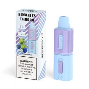 Binaries Cabin TH6000 Disposable | 6000 Puffs | 12mL | 50mg Blue Razz Lime Ice with Packaging