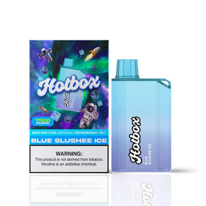 Puff HotBox 7500 puffs 16mL Disposable Blue Slushee Ice with Packaging
