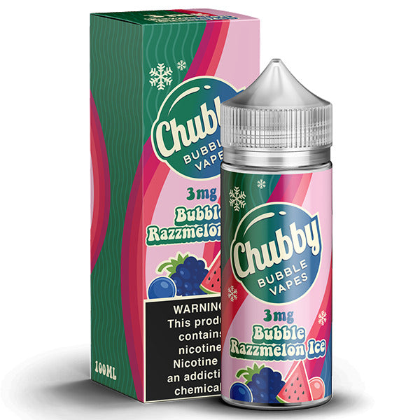 Bubble Razzmelon Ice by Chubby Bubble Vapes 100ml with Packaging