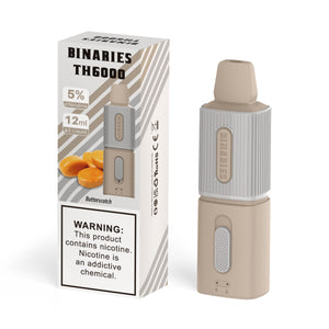 Binaries Cabin TH6000 Disposable | 6000 Puffs | 12mL | 50mg Butterscotch with Packaging
