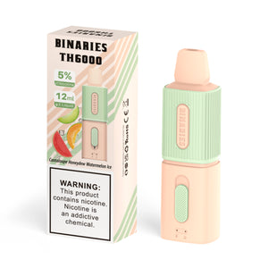 Binaries Cabin TH6000 Disposable | 6000 Puffs | 12mL | 50mg Cantaloupe Honeydew Watermelon Ice with Packaging