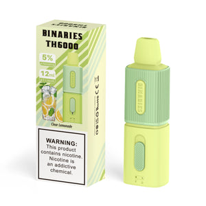 Binaries Cabin TH6000 Disposable | 6000 Puffs | 12mL | 50mg Clear Lemonade with Packaging