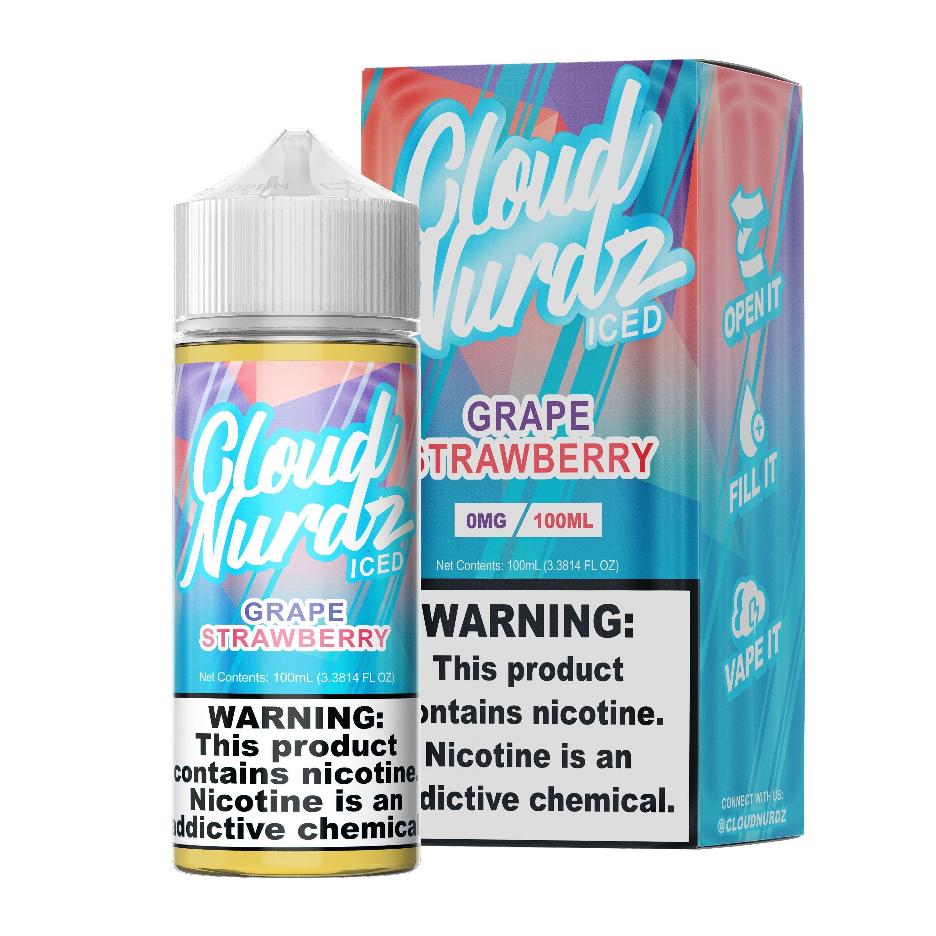 Grape Strawberry Iced by Cloud Nurdz TFN 100mL with Packaging