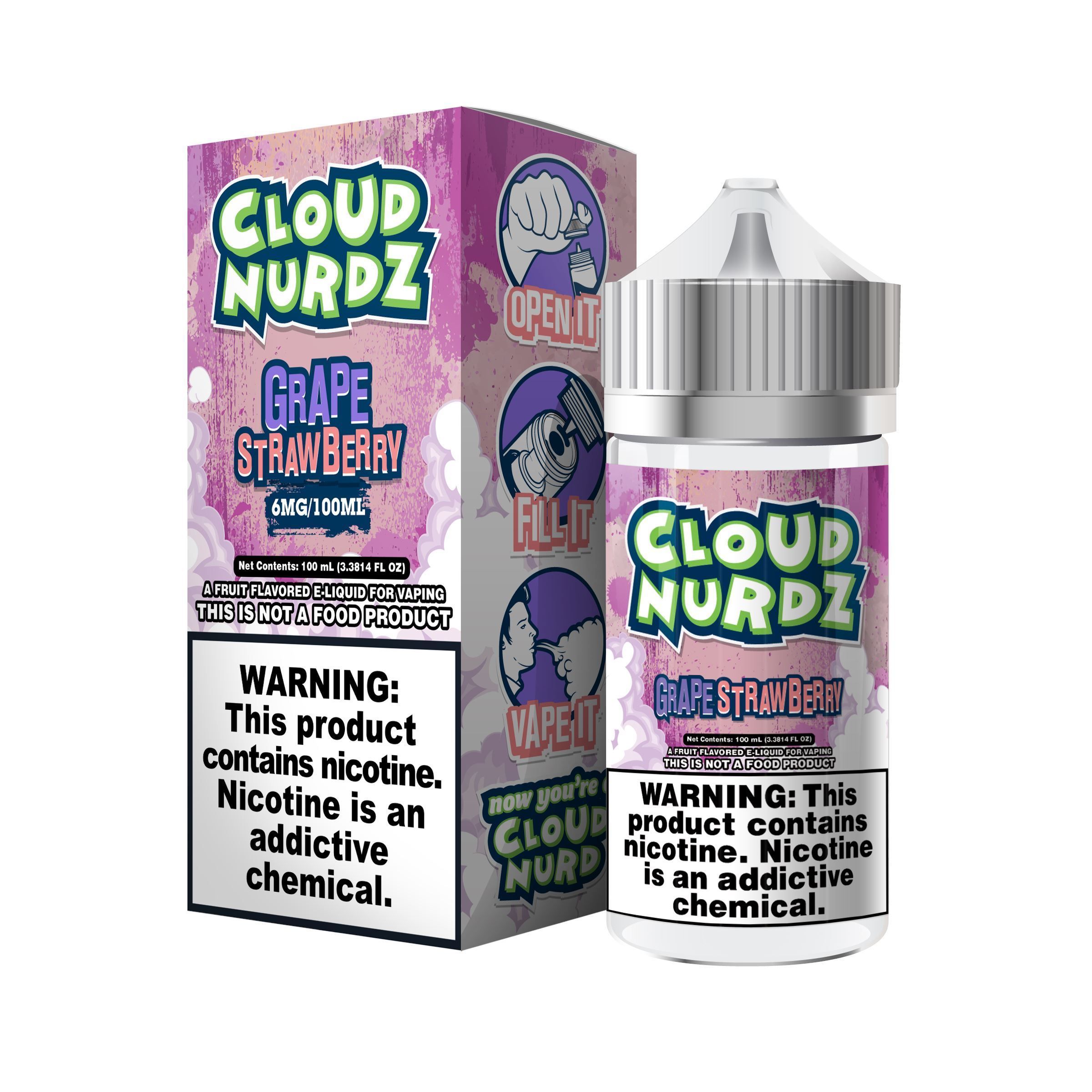 Grape Strawberry Iced by Cloud Nurdz TFN 100mL with Packaging