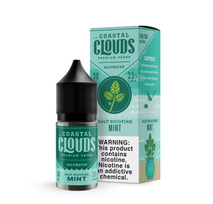 Saltwater Menthol by Coastal Clouds Salt Series 30mL colored with Packaging