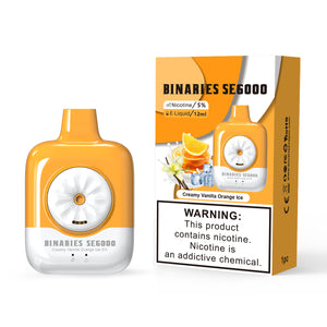 Binaries Cabin Disposable SE | 6000 Puffs | 12mL | 50mg Creamy Vanilla Orange Ice with Packaging