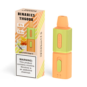 Binaries Cabin TH6000 Disposable | 6000 Puffs | 12mL | 50mg Creamy Vanilla Orange Ice with Packaging