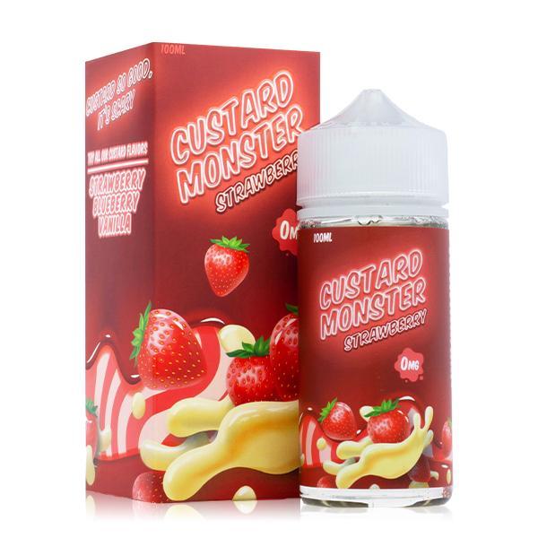 Strawberry Custard by Custard Monster Series 100mL with Packaging