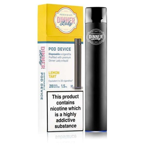 Dinner Lady Disposable E-Cigs Lemon Tart with Packaging