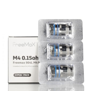 FreeMaX Maxus Pro 904L M4 0.15 ohm Replacement Coils With Packaging