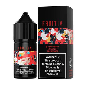Strawberry Coconut Refresher Fruitia by Fresh Farms Salt 30mL with Packaging