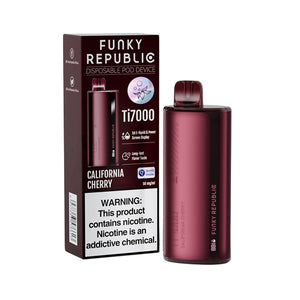 Funky Republic Ti7000 Disposable California Cherry with Packaging
