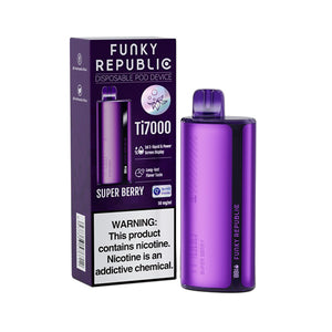 Funky Republic Ti7000 Disposable Super Berry with Packaging