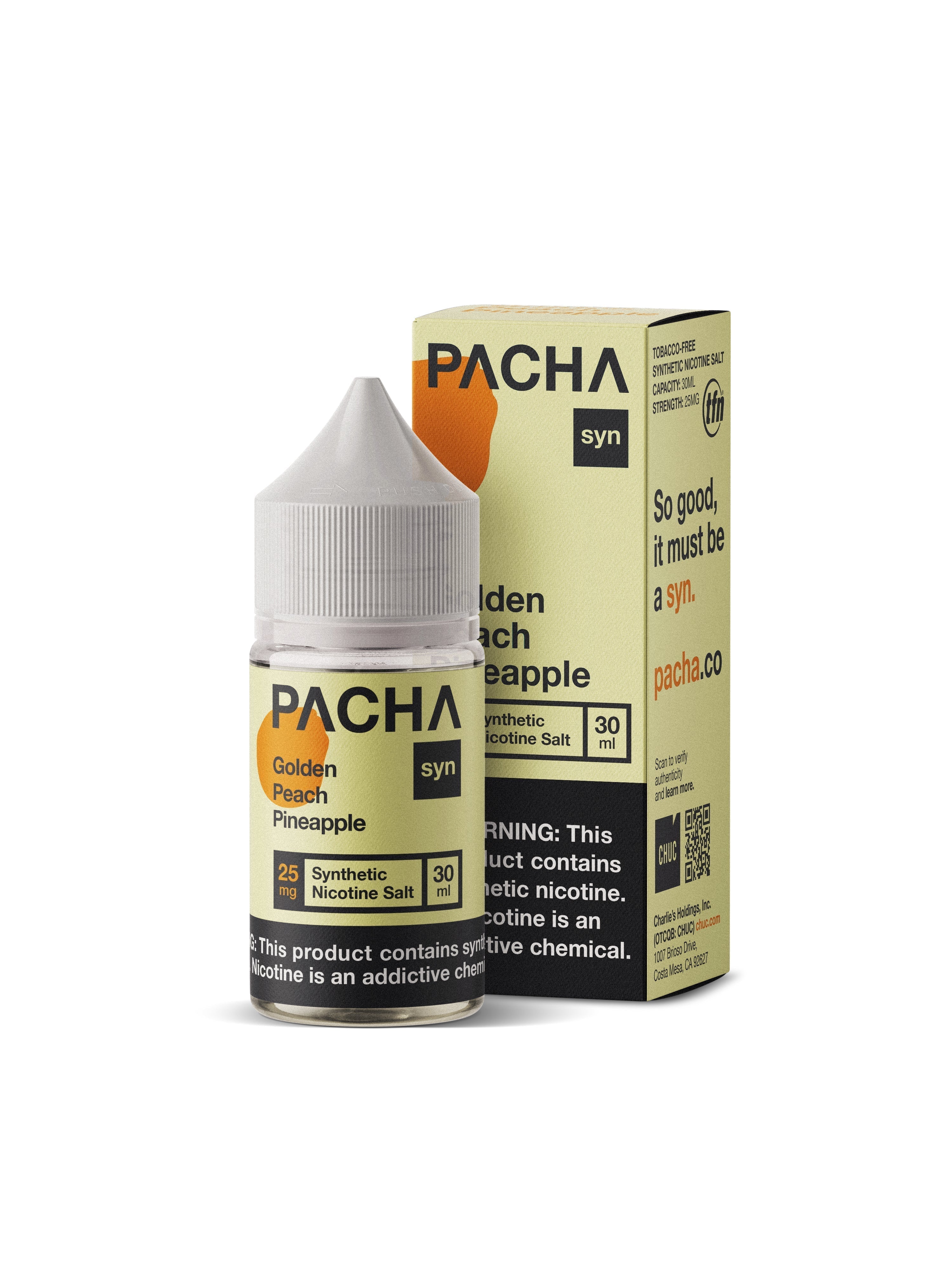 Golden Peach Pineapple by Pachamama Salts TFN 30mL with Packaging