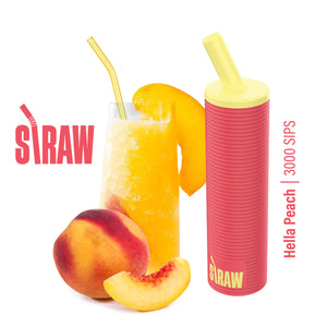 Straw Vape Disposable | 3000 Puffs | 8mL Hella Peach
