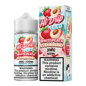 White Peach Strawberry Ice | Hi-Drip | 100ml 3mg bottle with packaging