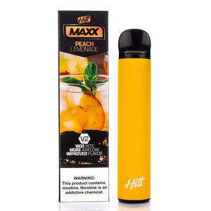HITT MAXX V2 5% Disposable | 1800 Puffs | 6.5mL Peach Lemonade with Packaging