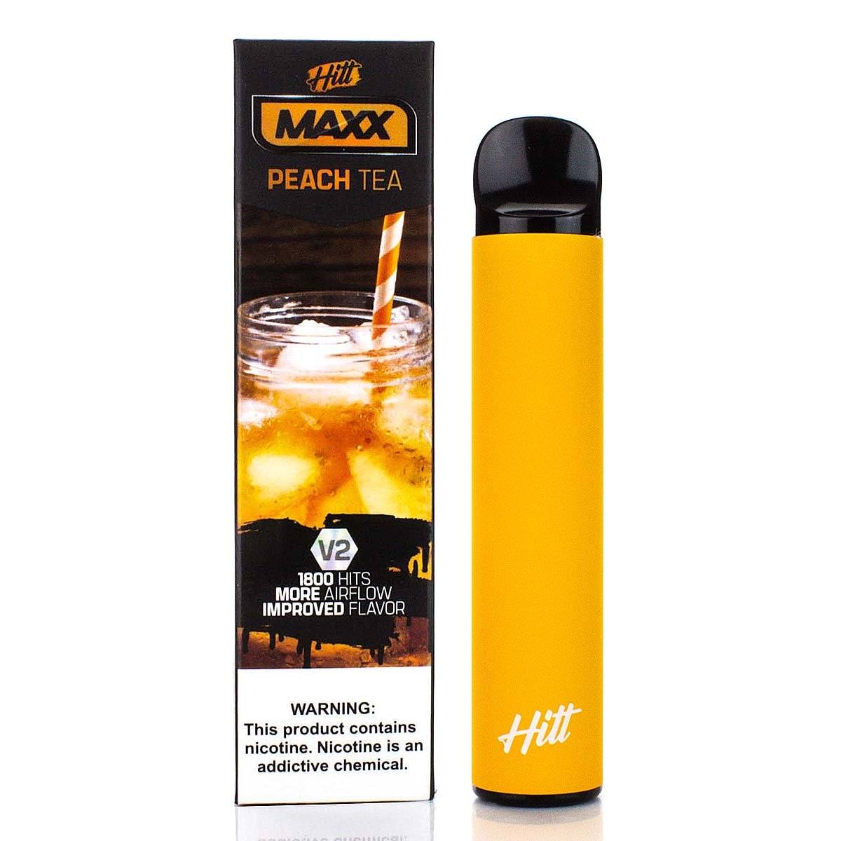 HITT MAXX V2 5% Disposable | 1800 Puffs | 6.5mL Peach Tea with Packaging