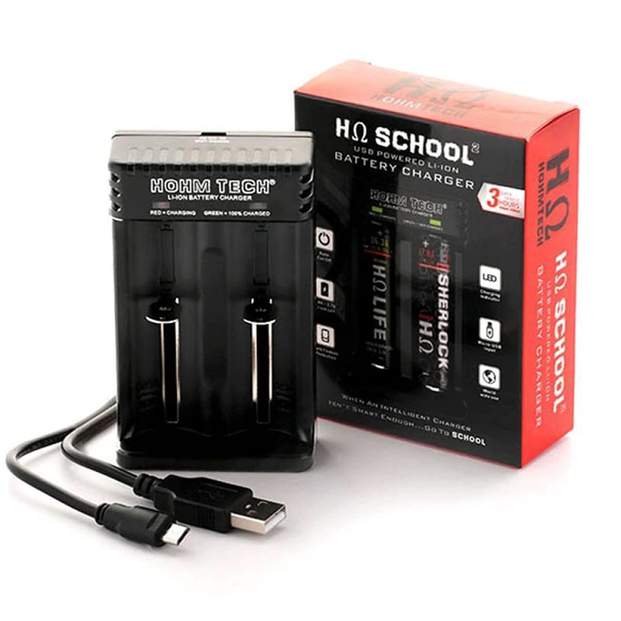 Hohm Tech Hohm School 2 Battery Charger with packaging