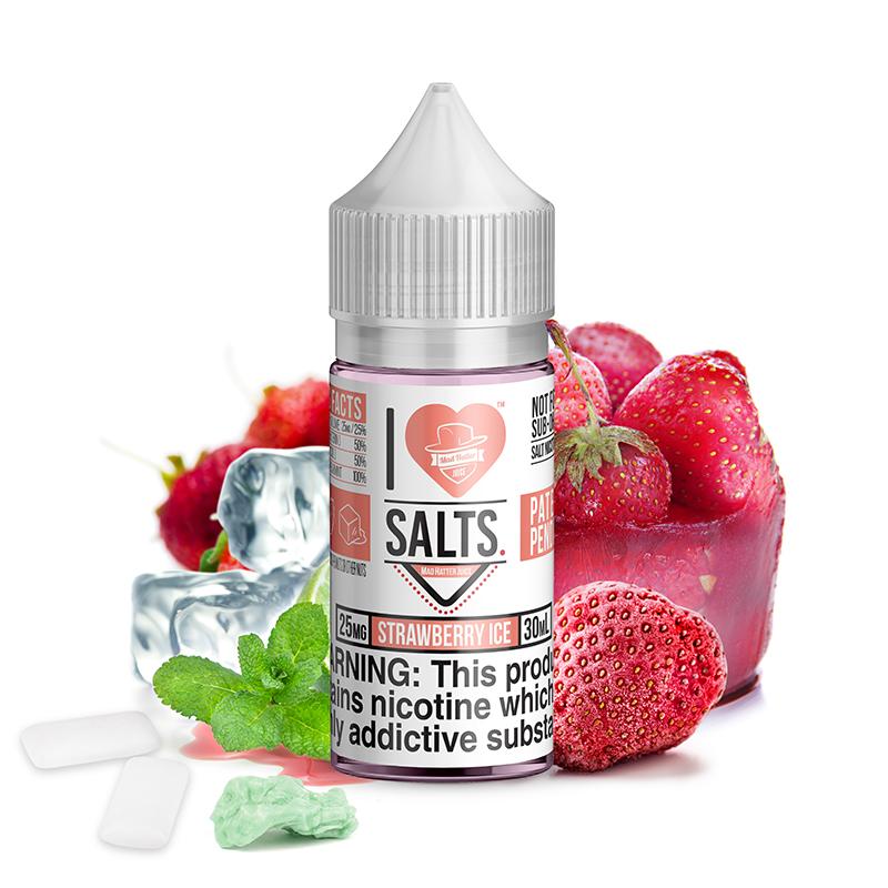 Strawberry Ice Salt by Mad Hatter EJuice 30ml Bottle