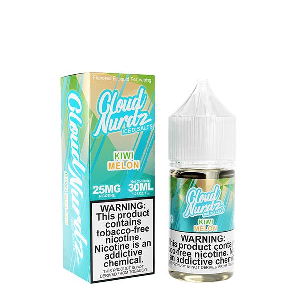 Iced Kiwi Melon by Cloud Nurdz TFN Salts 30mL With Packaging