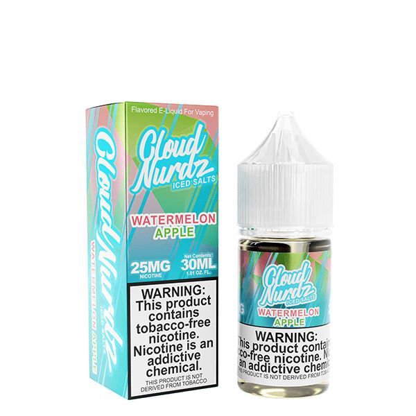 Iced Watermelon Apple by Cloud Nurdz TFN Salts 30mL With Packaging