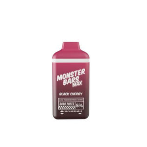 Monster Bars Max Disposable | 6000 Puffs | 12mL Black Cherry 5%