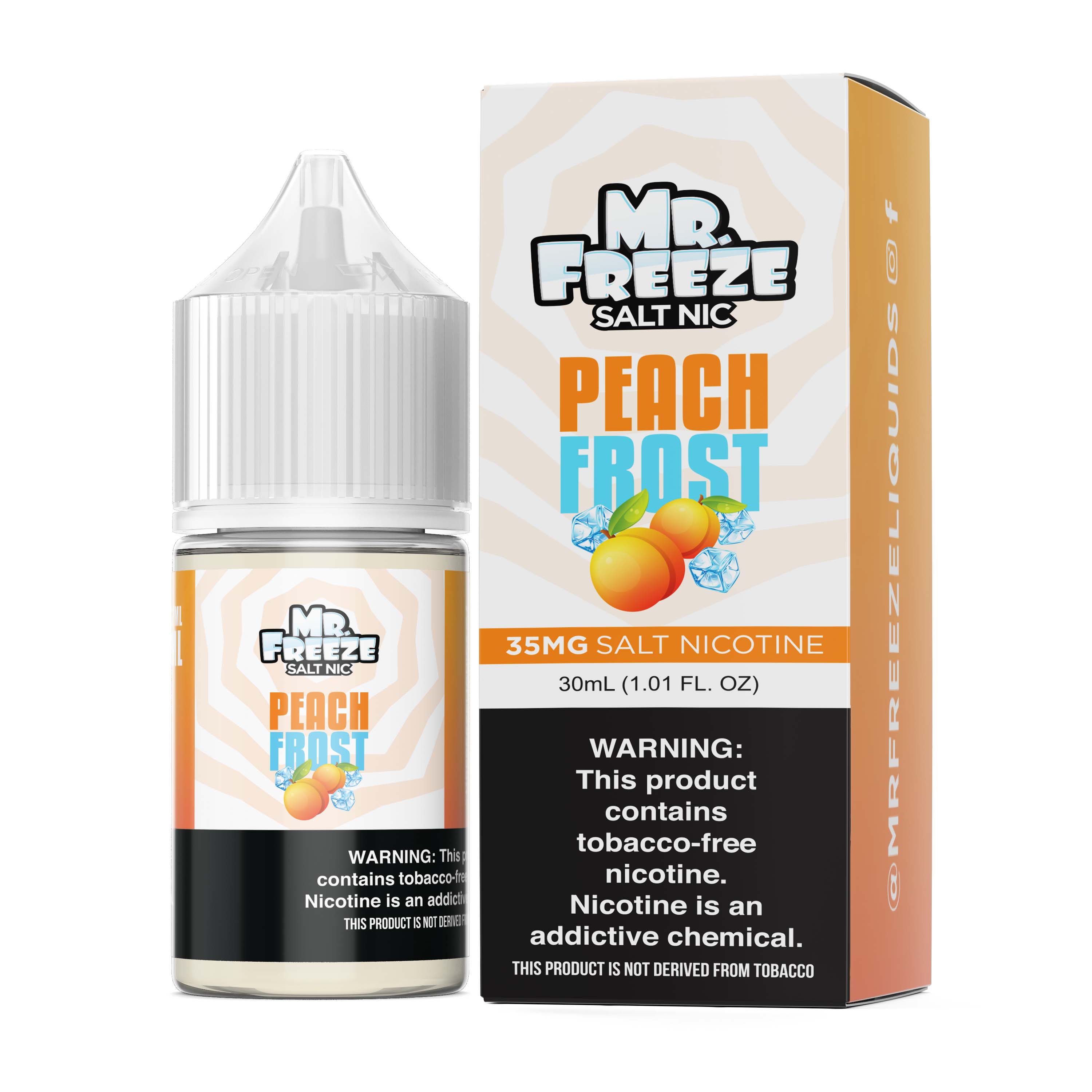 Mr. Freeze Tobacco-Free Nicotine Salt Series | 30mL - Peach Frost with Packaging